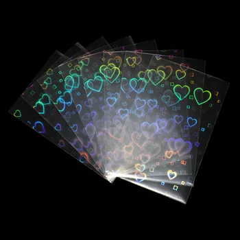 100 БР Супер Симпатични Холографски Карти YGO Фолио Блестящ Лазер НОВА Холографска Светкавица във Формата На Сърце Японски Картички Spark Photocards Protector