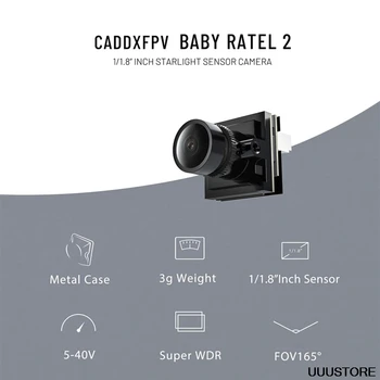 14*14 мм Caddx Baby Ratel 2 Нано Размер 1200TVL 3g FOV165 ° Starlight Ниска Забавяне Дневен и Нощен свободен стил FPV Камера за Радиоуправляемого Дрона