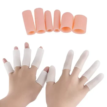 2 / 5шт меки силиконови гелевых тюбиков за защита на пръстите на ръцете, на кутрето, мазоли, Аналгетичен ръкав, шапка, разделители на пръстите, инструмент за грижа за краката