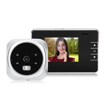 2,8-инчов LCD-екран с видеодомофоном, цифров вратата, шпионка, 120-градусная камера за нощно виждане, интелигентен звънец, запис на снимки