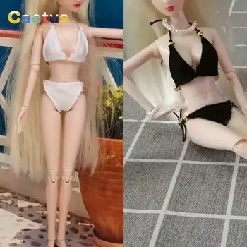 2 елемента Бикини в мащаб 1:6, Сутиени, бельо, комплект бельо за момиченца-кукли Барби, аксесоари за модели на женското тяло