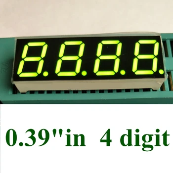 20 броя цифрови часа с четири цифрови лампи 0,39, светло-зелен led дисплей с цифри 0,39 