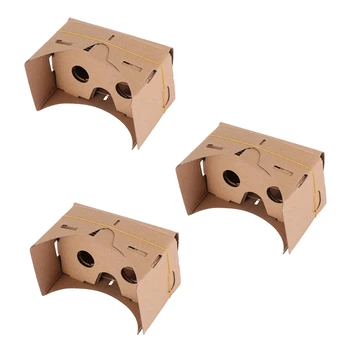3X6-цолови очила за виртуална реалност 3D VR със собствените си ръце Hardboard за Google Cardboard