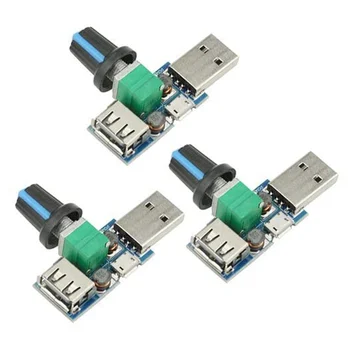 3ШТ 5 W USB Вентилатор на Обема на Въздуха Скорост Безстепенно Регулатор Модул USB Регулатор на Скоростта DC 5V USB Штекерный Вход DC4-12V До 2.5-8V
