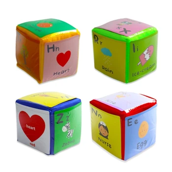 4шт карти кубчета с карти, джобен куб за обучение на детето ранното обучение Пенопластовый кубче, мек штабелирующий единица на по-високо качество