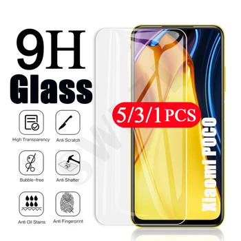 5-1 бр. за Xiaomi POCO X3 pro Стъкло M3 M2 F3 GT F2 redmi note 8 2021 9 10 pro Max 9T 9s 10s защитен слой от закалено стъкло за екрана