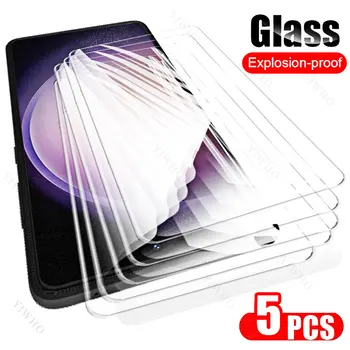 5ШТ Закалено Стъкло за Samsung Galaxy S23 Пълно Клеевое Покритие HD Glass Screen Protector за Samsung S23 S 23 23s 6,1 