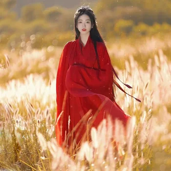 9 Стилове на Династията Вэйцзинь Hanfu Dress Suit 4ШТ Традиционната китайска дрехи за жени, дрехи за снимки на древните Феи-Фехтовальщиков