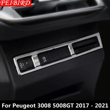 ABS/НЕРЪЖДАЕМА СТОМАНА Предно Главоболие, Светлината на Бутона за Включване на Лампата Формоване на Кутията Комплект Облицовки и Аксесоари За Peugeot 3008 5008GT 2017-2021