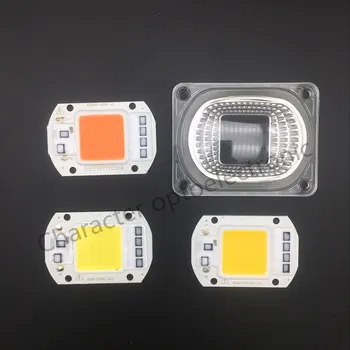 COB led Grow Chip Бяла чип + рефлектор на обектива 50 W 30 W 20 W 110 /220v За led прожектор САМ Outdoor light