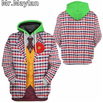 Cosplay, костюм на Клоун-Жокера с 3D-принтом, яке, мъжки/дамски hoody, Унисекс, Ежедневни градинска дрехи за момчета, Hoody, пуловер, Sudadera Hombre