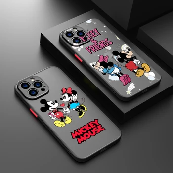 Disney Mickey Mouse Art Сладко За Apple iPhone 15 14 13 12 Mini 11 XR XS X 8 7 Pro Max Plus Матиран Прозрачен Калъф За Телефон от TPU