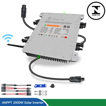 INMETRO VDE IEC 4MPPT Deye 2000 W Слънчев Микроинвертор С ограничител IP67 Вграден WiFi, За да фотоволтаична инсталация с мощност 450-500 Вата, доставка на ЕС, Бразилия, САЩ, BG