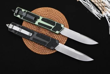 Micro OTF Tech Knife Scar Series и D2 Стоманен Нож От Авиационен Алуминий + носи етикет за услугата Пясъчната Дръжка За нощуване На Открито Нож За Самозащита