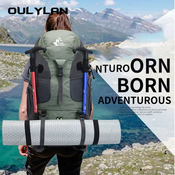 Oulylan 50L за Катерене чанта Уличен мъжки и женски раница с голям капацитет Лека раница