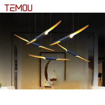 TEMOU Постмодернистский Окачен Лампа Творчески Прости Led Лампи осветителни Тела За Дома, Декоративно Трапезария