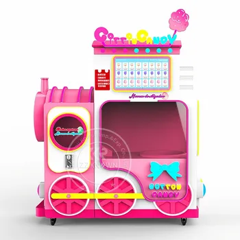 Автомати за продажба на захарен памук и цветни нишки С 4 цветя от захар и различни форми на