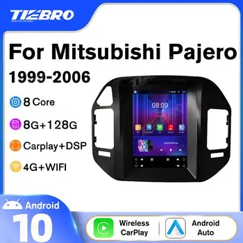 Автомобилно Радио TIEBRO За Mitsubishi Pajero V60 V68 V73 1999-2006 Tesla Style Вертикален Екран Навигатор GPS Android10 2Din Кола Стерео