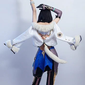 Аниме Genshin Impact Yelan Cosplay костюм игри костюм за парти на Хелоуин Облекло за ролеви игри за жените пълен набор от подпори