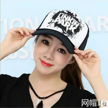 Бейзболна шапка на марката Tide Xia Дамски Корейската Версия с писмото принтом, Мрежести шапки с козырьками, Модни и ежедневни солнцезащитная шапка за улична стрелба