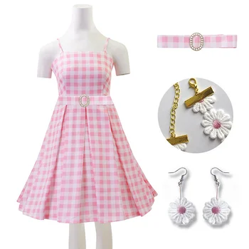 Дамски розови рокли на Marina Kenny Cos Dress Плажна рокля Kenny, cosplay-костюм принцеса от филма 
