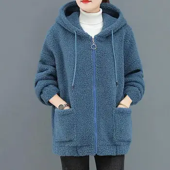 Дамско зимно палто, однотонное дамско палто, жилетка с цип, зимно яке