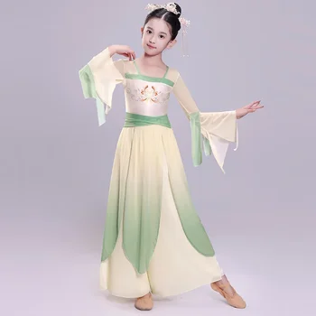 Детски класически танц Dance in China body rhyme тренировочная дрехи За момичета народен танц фен dance и