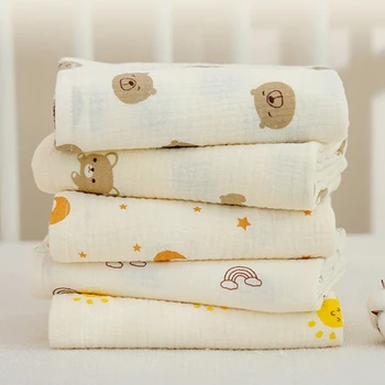 Детски памучни одеала, тайна, одеала за колички, меки дишащи муслиновые одеяла за новородени бебета момчета и момичета