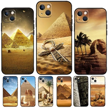 Египетски Силиконов Калъф За iPhone 13 11 14 12 Pro Max X XR XS Max 6 7 8 Plus SE2 13 Mini Soft Cover