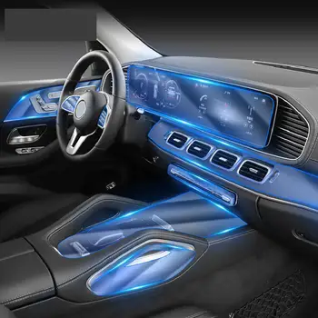 За Mercedes Benz W167 GLE W292 2020-2022 Централна конзола вътрешността на колата Прозрачен Защитен филм от TPU Срещу надраскване Accessorie