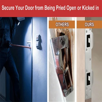 Защитна плоча врати, Подсилена плоча - Устройства за сигурност на предните врати, Метални защитни плочи, Вратата се затвори
