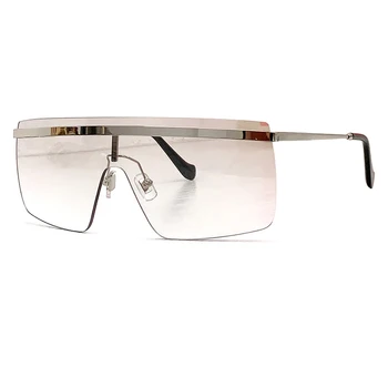 Извънгабаритни Спортни слънчеви очила в стил пънк, женски Мъжки очила без рамки, дамски Маркови Дизайнерски очила с нотки на UV400
