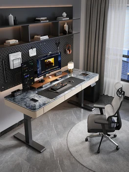 Интелигентна дъска за добив на камъни в италиански стил за дома, офиса, с електрическо повдигане, компютър, бюро и мебели