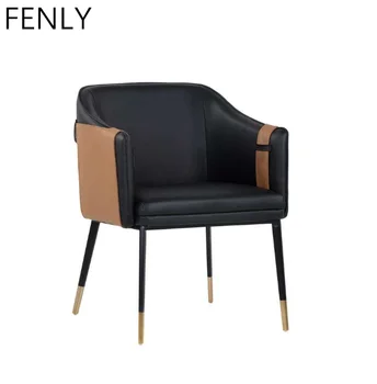 Италиански столове с минималистичен акцент, мебели за всекидневна, модерна тапицерия от кожа, модерна баня, трапезни столове
