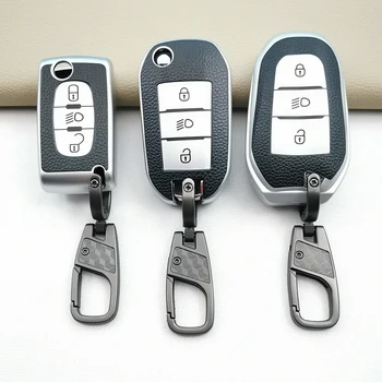 Калъф За Ключове на Автомобила Peugeot 301 308 408 508 2008 308S 3008 4008 5008 307 Аксесоари От TPU Кожен Ключодържател Притежателя Чанти
