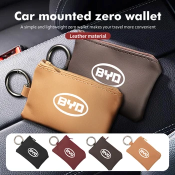 Кожена Чанта За Ключовете за Колата Ключодържател с Цип Калъф Портфейл Аксесоари За BYD S6 S8 E5 E6 G3 G6 L3 S7 G5 G7 M6 Tang Song Кинг