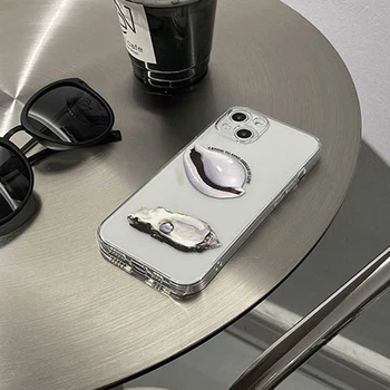 Корейски Стил Oysters Калъф За Телефон iPhone 11 13 14 Pro Max 12 Mini 7 8 Plus X XS Max XR Сладък устойчив на удари Калъф Funda на Корпуса