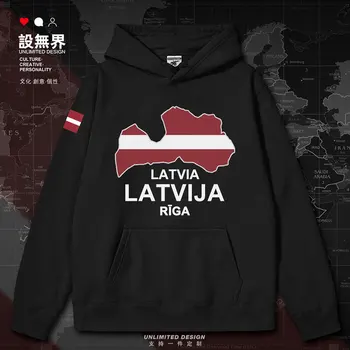 Латвия Националната карта на Латвия мъжки блузи зимни потници спортни пуловери модно палто с принтом ежедневни облекла есен-зима