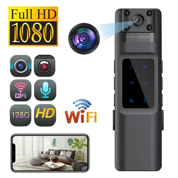 Мини камера, Wifi Full HD 1080P, малък преносим цифров видео рекордер, полицейска инфрачервена камера за нощно виждане, на миниатюрна камера