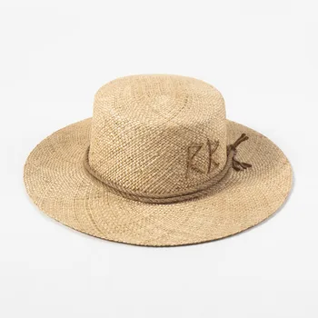 Модерен дизайн с писмото, показваща, летни сламени шапки от слънцето, за жени, луксозна марка шапка за чай, дамски солнцезащитная плажна шапка на почивка