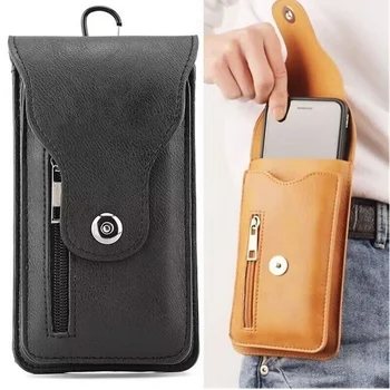 Модерни кожени мъжки поясная чанта, чанти и калъфи за телефон, поясная чанта, мъжка поясная bag, мултифункционален водоустойчив поясная чанта, чанта през рамо