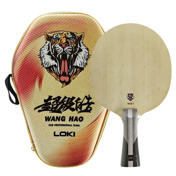 Нож за тенис на маса на PLAMEN Super Wang Hao W91, 7 дървени остриета за тенис на маса на повърхността на Limba, с добра еластичност и поддръжка