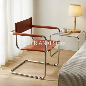 Офис Nordic Lounge Столове за всекидневна Трапезария Облегалка от изкуствена кожа Стол Cesca Дизайнерски Метални шезлонги De Salon Мебели за дома