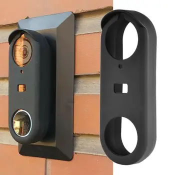 Подходящ за Nest Doorbell Smart Doorbell Силиконов защитен калъф с пълна защита за смарт устройства, съвместими с нощно виждане