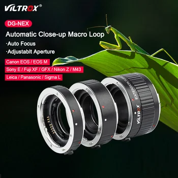 Преходни Пръстен За Обектива Viltrox DG-NEX С Метална Стена, Пръстен-удължителен кабел за Макро фотография с Автофокусировкой За фотоапарат Sony E-Mount Lens NEX-5R NEX-5/6/7