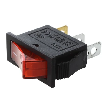 Променлив ток 16A / 250V 20A / 125V с червена подсветка Вкл Изкл SPST Извънбордови завъртане на ключа X 15 бр.
