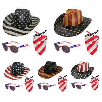 Реколта каубойски шапки, Забрадки, Слънчеви очила, Шапка за партита, аксесоари за костюми