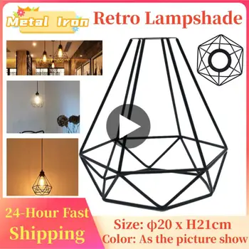 Ретро окачен лампа, Метална лампа, Метална клетка, Подвесная Полилей, лампа за таван, Модерно вътрешно осветление, стенни лампи