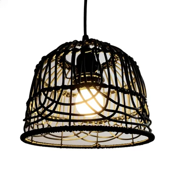 Ротанговый лампа за висящи осветителни тела с ръчно изработени Плетени калъфи за лампи и Осветителни аксесоари за Декор на домашен кабинет
