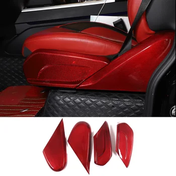 Сега Въглеродни Влакна 4шт Стикер На Странична Декоративна Лента столче за кола За 2019-2022 Mercedes-Benz G-Class W463 Аксесоари За Интериора на Колата